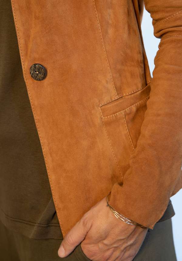 Rose & Lini GIORGIO BRATO CAMEL SUEDE JACKET 9593