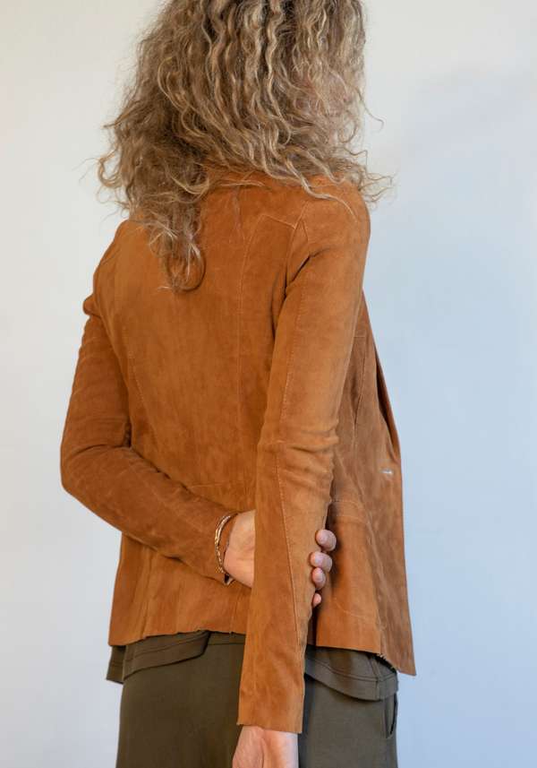 Rose & Lini GIORGIO BRATO CAMEL SUEDE JACKET 9593