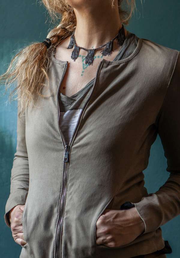 Rose & Lini GIORGIO BRATO MUD SUEDE LEATHER JACKET