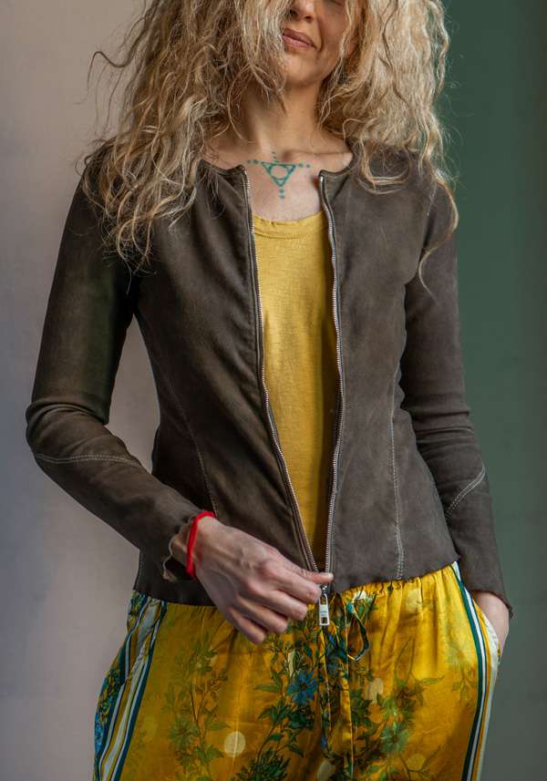 Rose & Lini GIORGIO BRATO PALM LEATHER 7912 JACKET