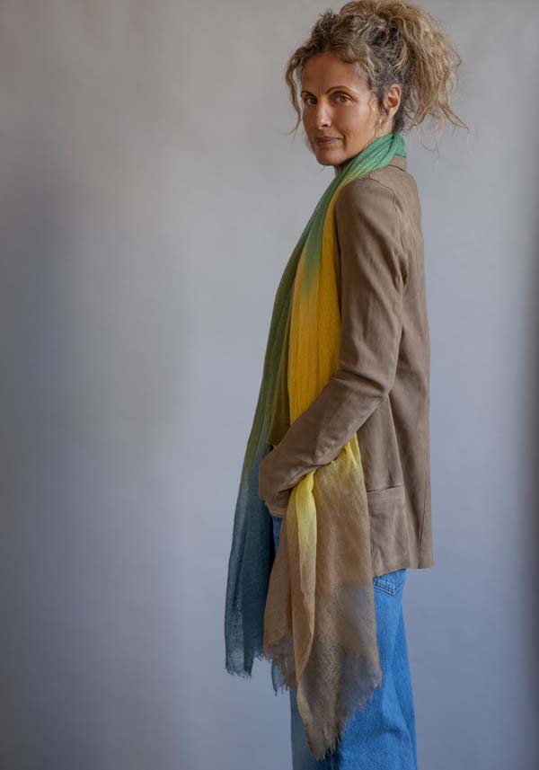 Rose & Lini GIORGIO BRATO SUEDE LEATHER “BLAZER” TAUPE