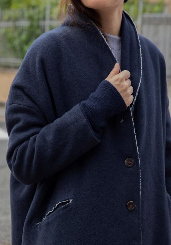 Rose & Lini HANNOH WOOL & CASHMERE “MILENA” NAVY COAT