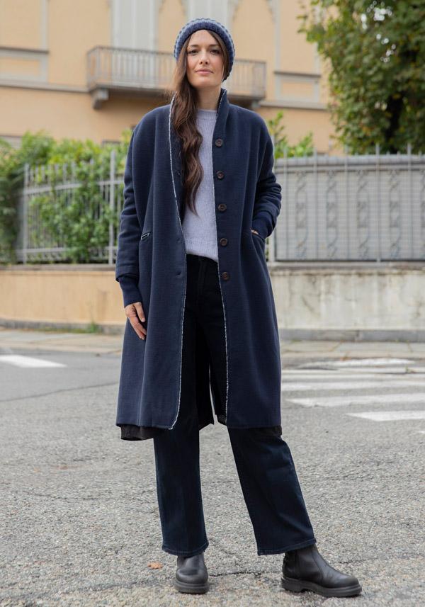 Rose & Lini HANNOH WOOL & CASHMERE “MILENA” NAVY COAT