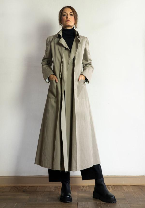 Rose & Lini IBRIGU COTTON TRENCH COAT “055” TAUPE