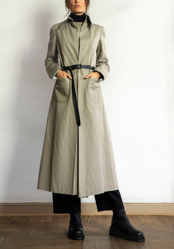 Rose & Lini IBRIGU COTTON TRENCH COAT “055” TAUPE