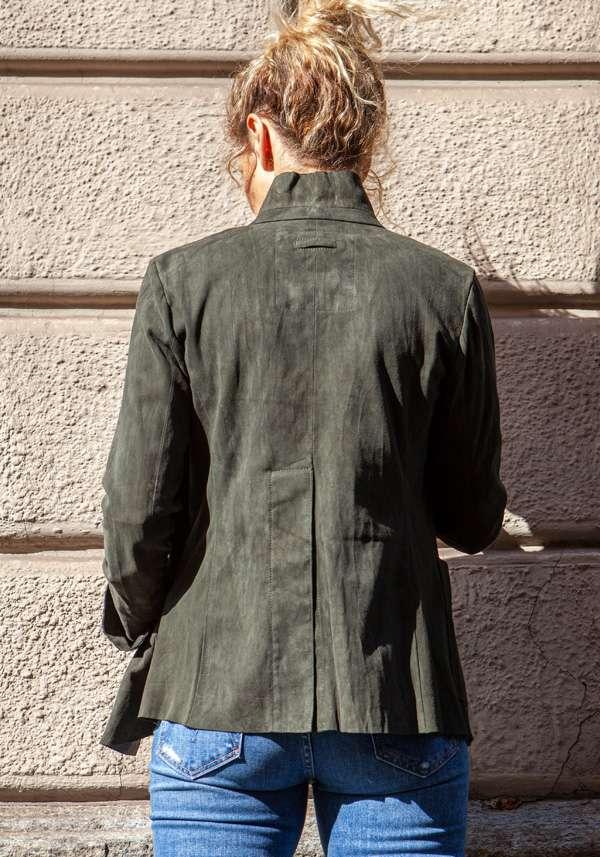 Rose & Lini IBRIGU MILITARY SUEDE LEATHER JACKET 122