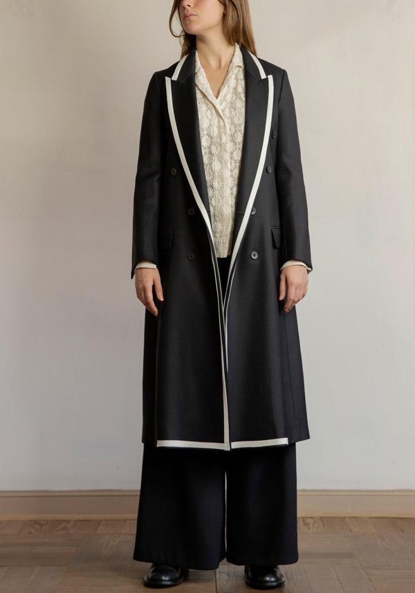 Rose & Lini IBRIGU UNIQUE SILK COAT “920” BLACK