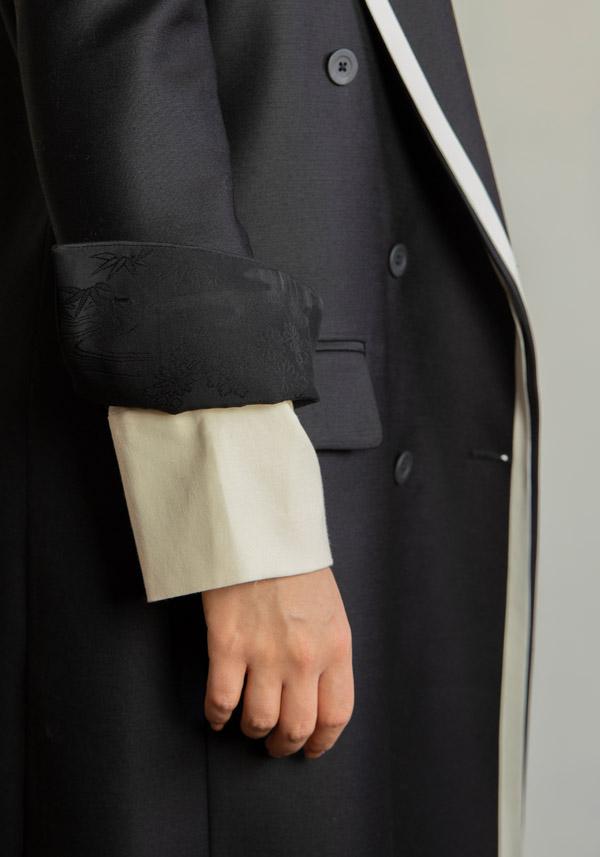 Rose & Lini IBRIGU UNIQUE SILK COAT “920” BLACK