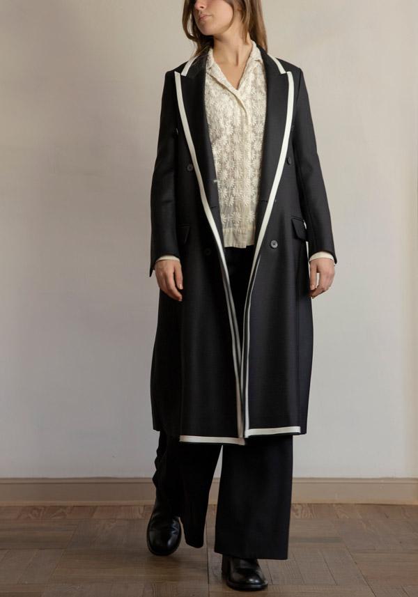 Rose & Lini IBRIGU UNIQUE SILK COAT “920” BLACK