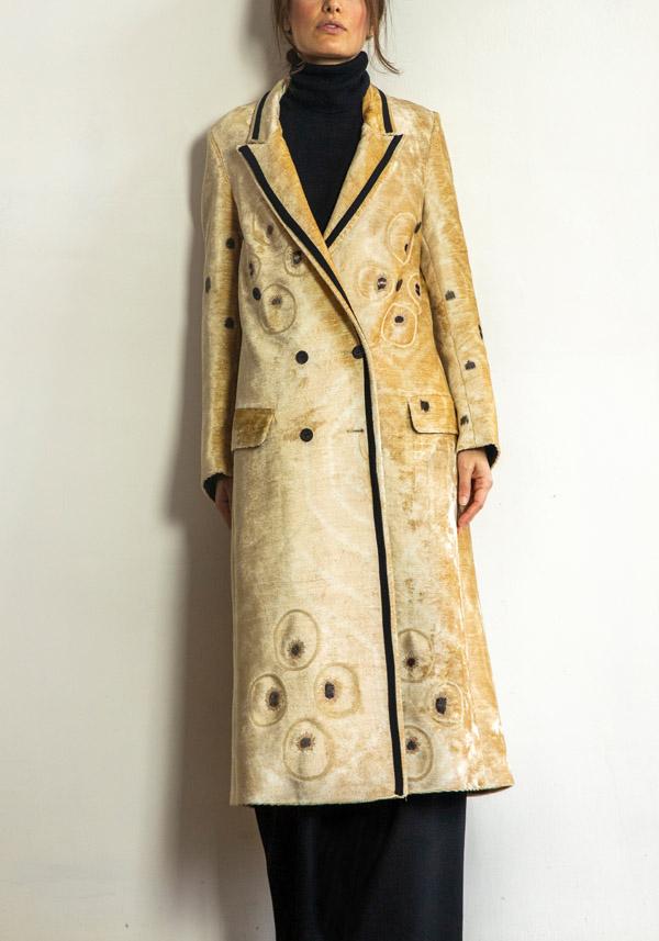 Rose & Lini IBRIGU VELVET SILK COAT “920” GOLD