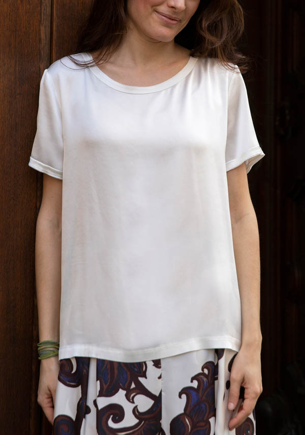 Rose & Lini INBACX SILK “MALI” WHITE SHIRT