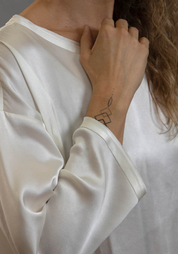 Rose & Lini INBACX SILK “MALTA” WHITE SHIRT