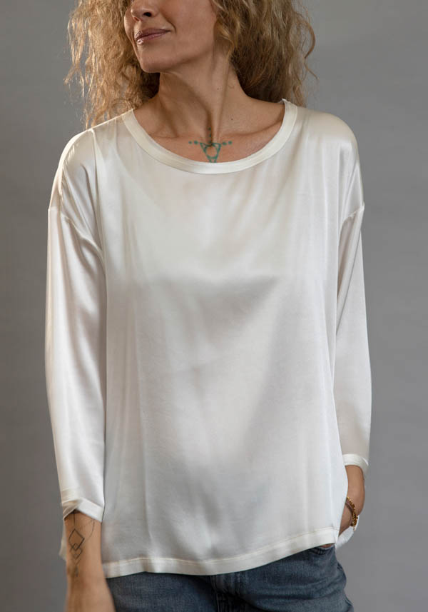 Rose & Lini INBACX SILK “MALTA” WHITE SHIRT