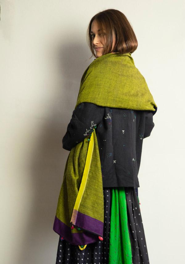 Rose & Lini INJIRI CASHMERE “SCARF 125” KAKI