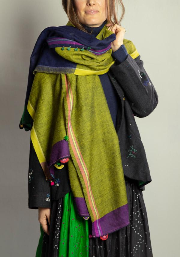 Rose & Lini INJIRI CASHMERE “SCARF 125” KAKI