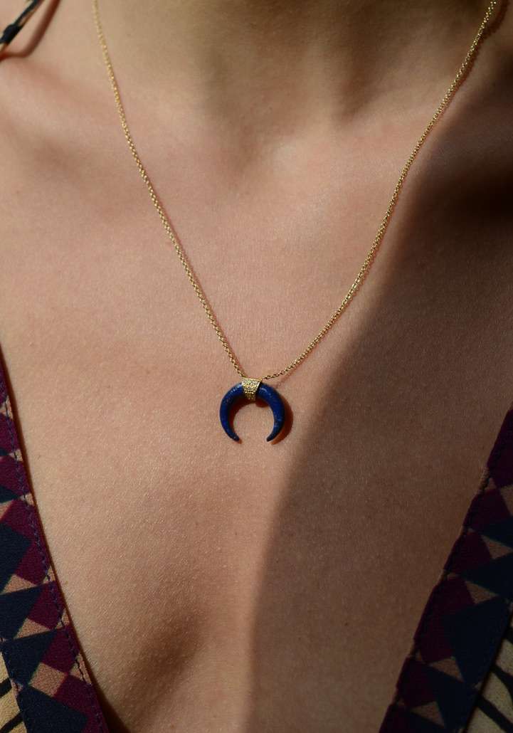 Rose & Lini JACQUIE AICHE BLUE HORN NECKLACE