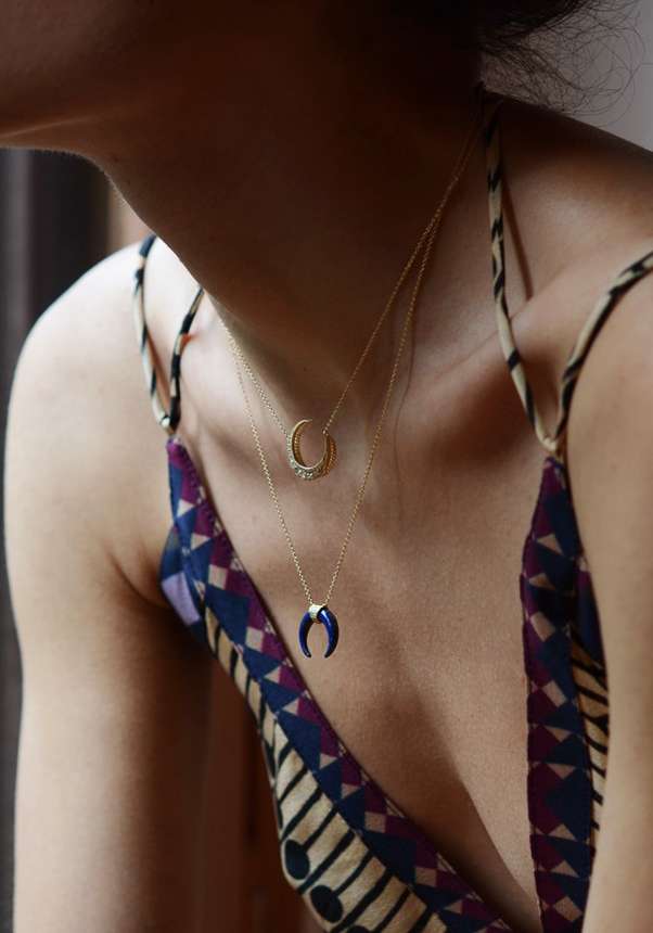 Rose & Lini JACQUIE AICHE BLUE HORN NECKLACE