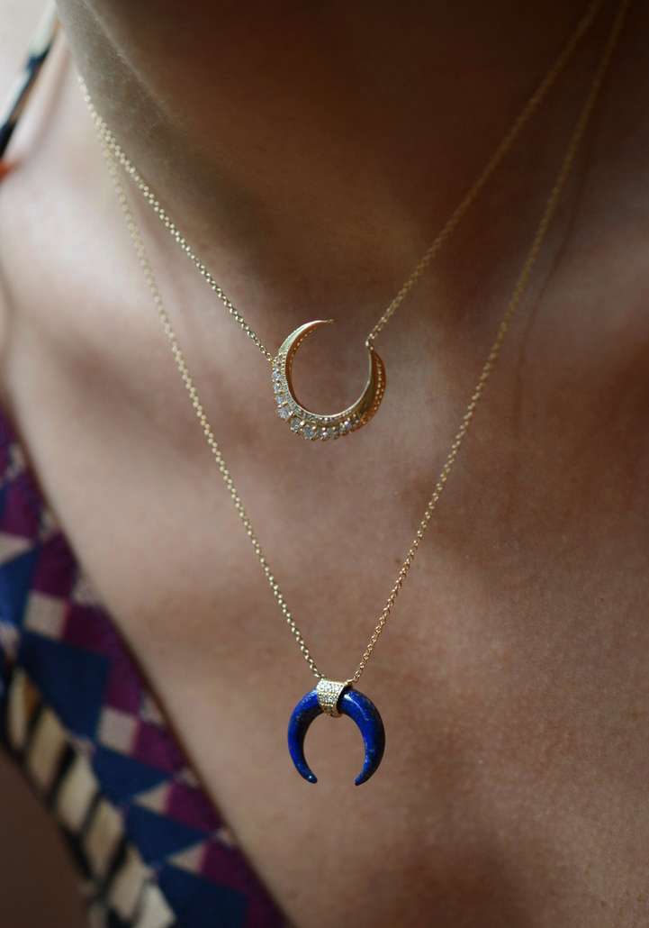 Rose & Lini JACQUIE AICHE BLUE HORN NECKLACE