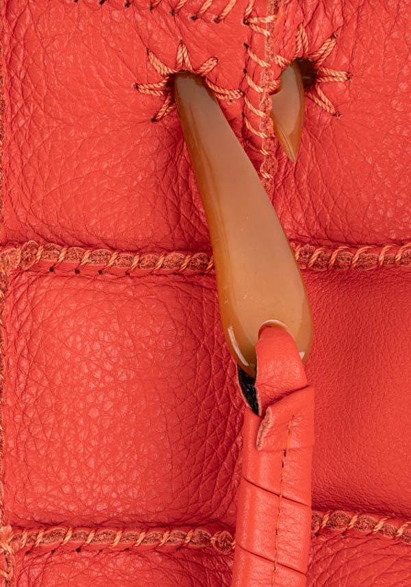 Rose & Lini JAMIN PUECH “HONU MM” CORAL LEATHER BAG