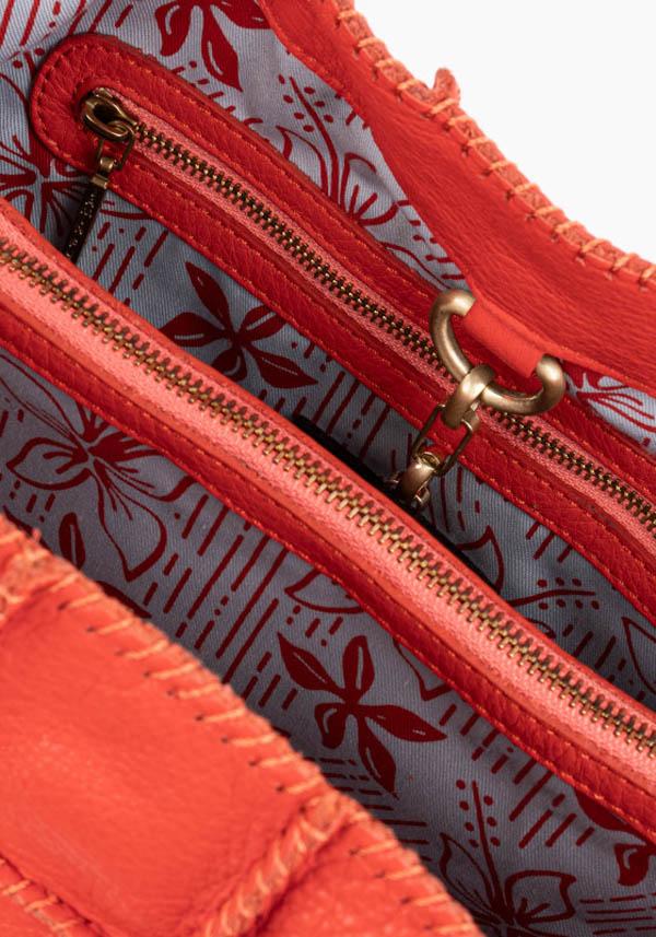 Rose & Lini JAMIN PUECH “HONU MM” CORAL LEATHER BAG