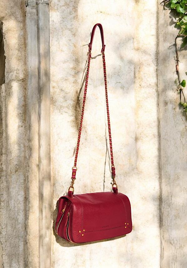 Rose & Lini JÉRÔME DREYFUSS “BOBI” RUBY LEATHER BAG
