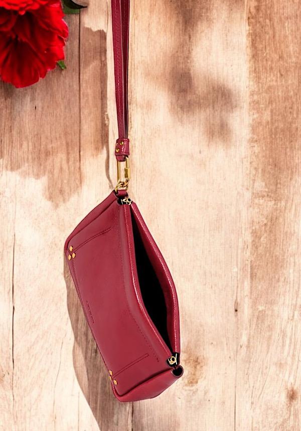 Rose & Lini JÉRÔME DREYFUSS “CLAP M” RUBY CLUTCH BAG