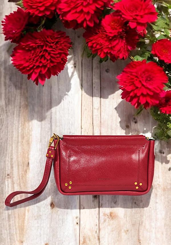 Rose & Lini JÉRÔME DREYFUSS “CLAP M” RUBY CLUTCH BAG