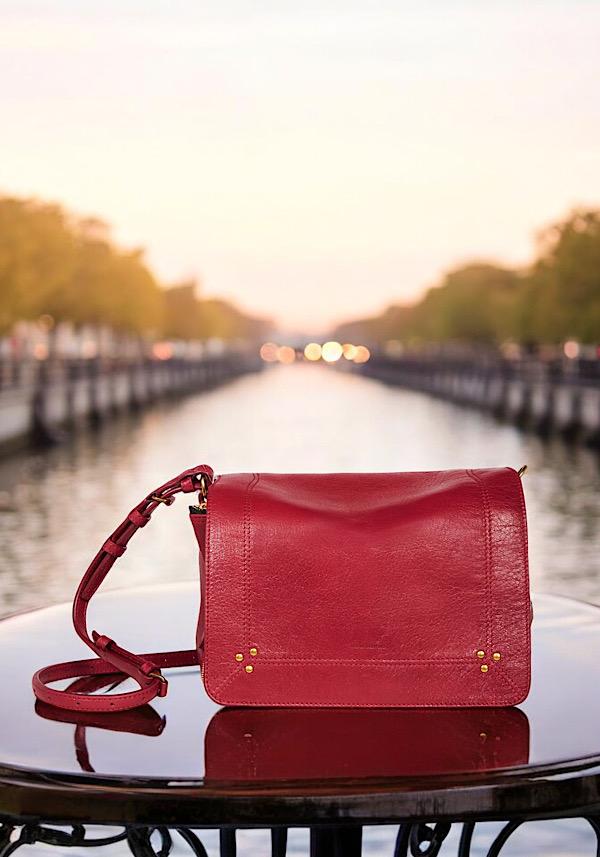Rose & Lini JÉRÔME DREYFUSS “IGOR” RUBY LEATHER BAG