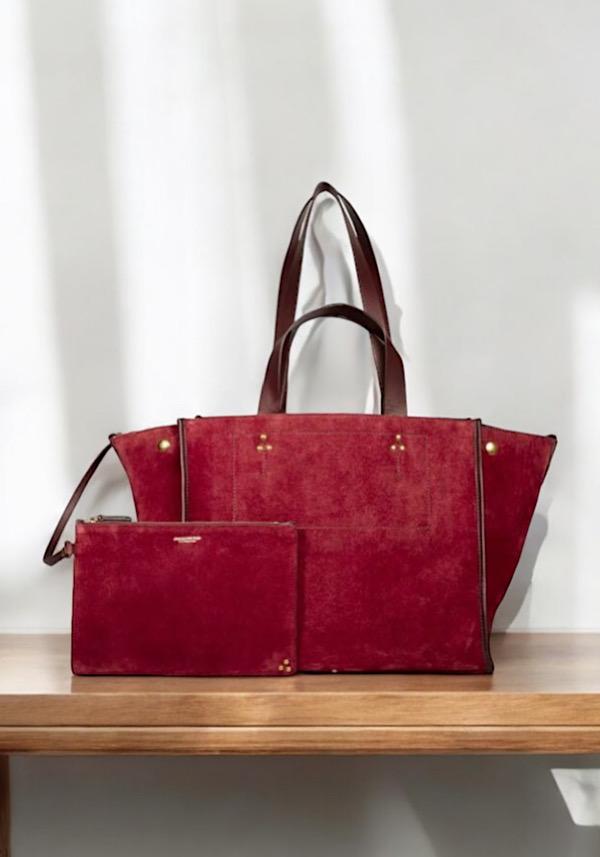 Rose & Lini JÉRÔME DREYFUSS “LEON M” BURGUNDY BAG