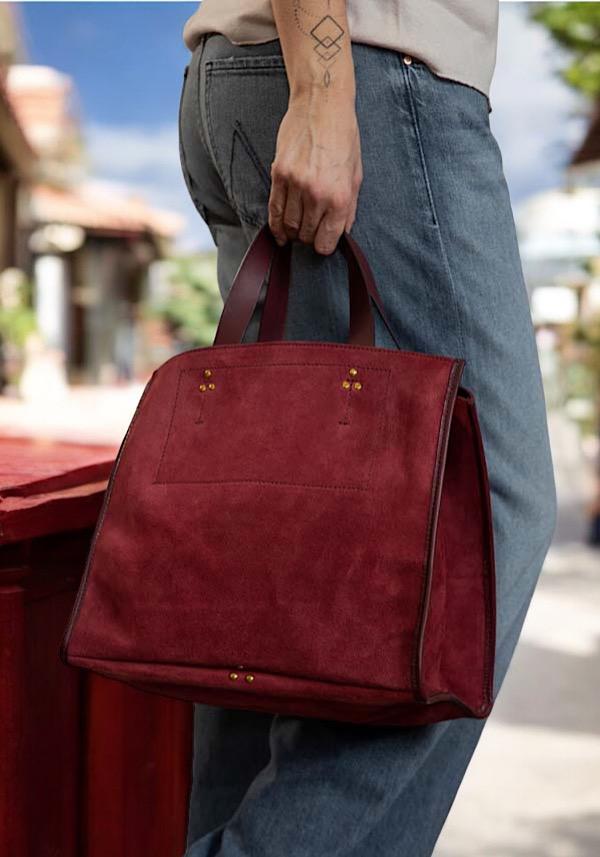 Rose & Lini JÉRÔME DREYFUSS “LEON M” BURGUNDY BAG
