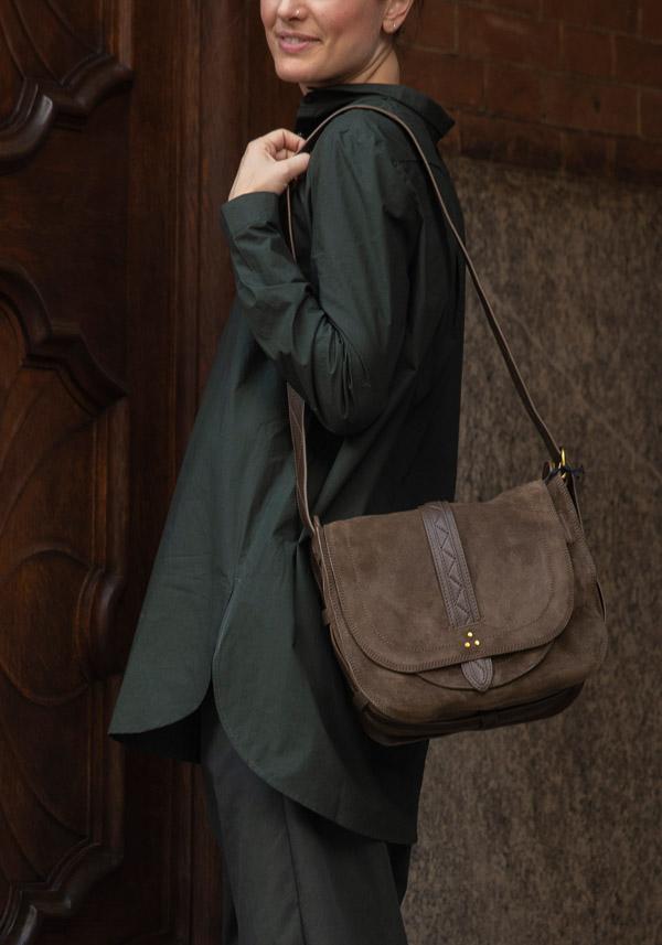 Rose & Lini JÉRÔME DREYFUSS “MARIO” SAVANE LEATHER BAG