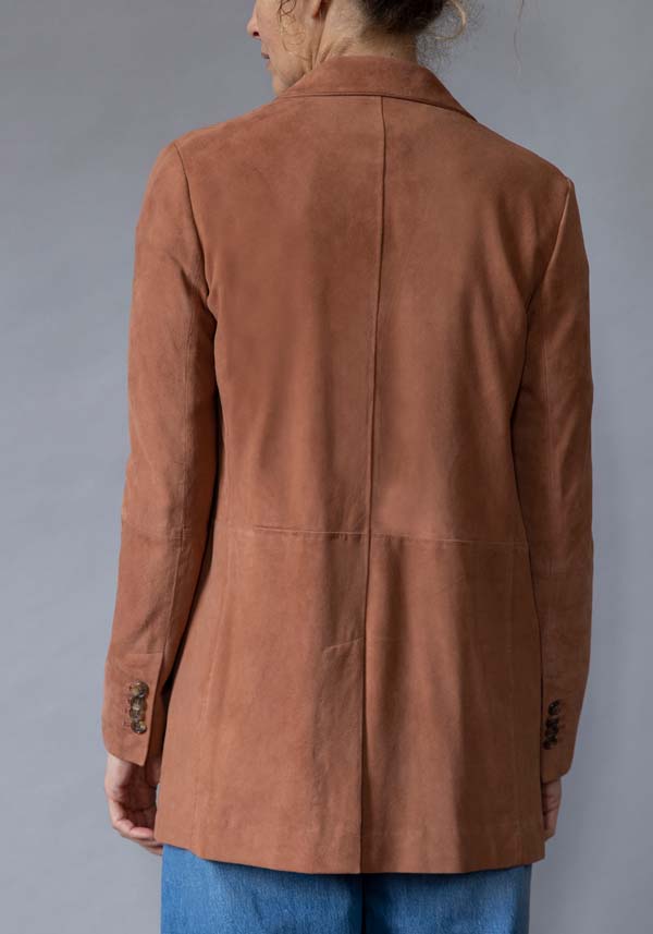 Rose & Lini KILTIE SUEDE LEATHER “LUCAS JACKET” BROWN