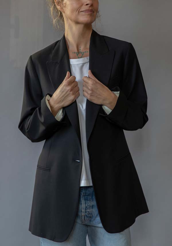 Rose & Lini KILTIE WOOL “DESOTO JACKET” BLACK