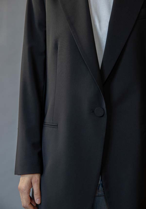 Rose & Lini KILTIE WOOL “DESOTO JACKET” BLACK