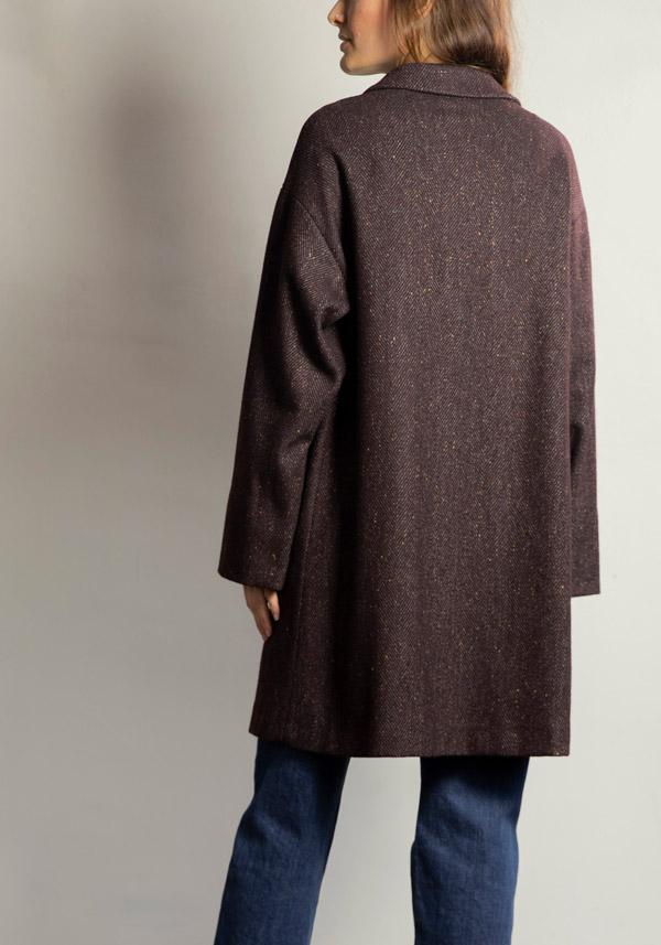Rose & Lini KILTIE WOOL “PAUL” PLUM COAT