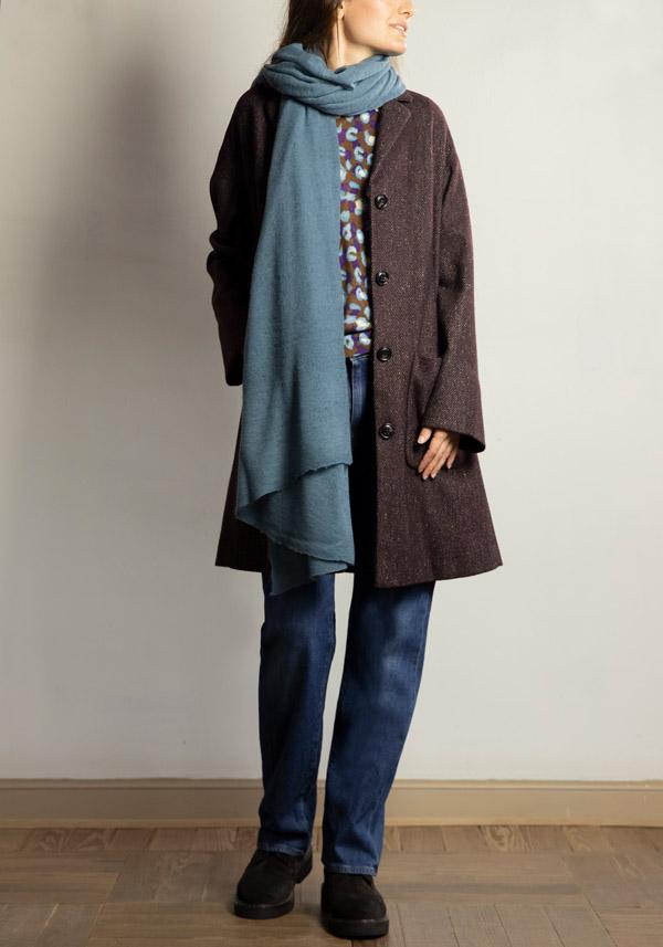 Rose & Lini KILTIE WOOL “PAUL” PLUM COAT