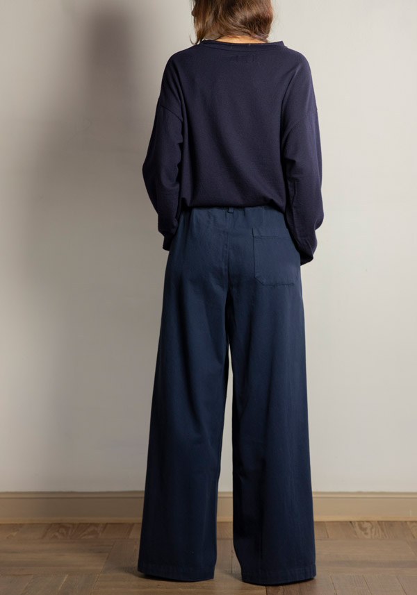Rose & Lini LABO ART COTTON “DIAGONALE” ATLANTIC PANTS