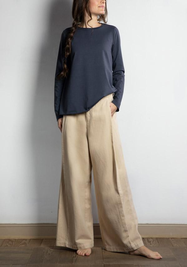 Rose & Lini LABO ART COTTON “DIAGONALE” PEPPER PANTS
