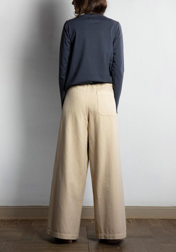 Rose & Lini LABO ART COTTON “DIAGONALE” PEPPER PANTS