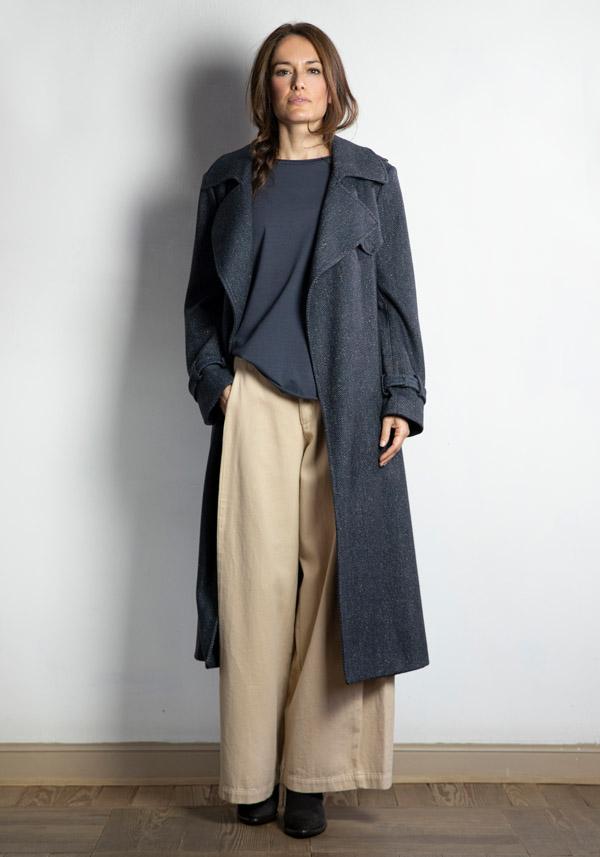 Rose & Lini LABO ART COTTON “DIAGONALE” PEPPER PANTS