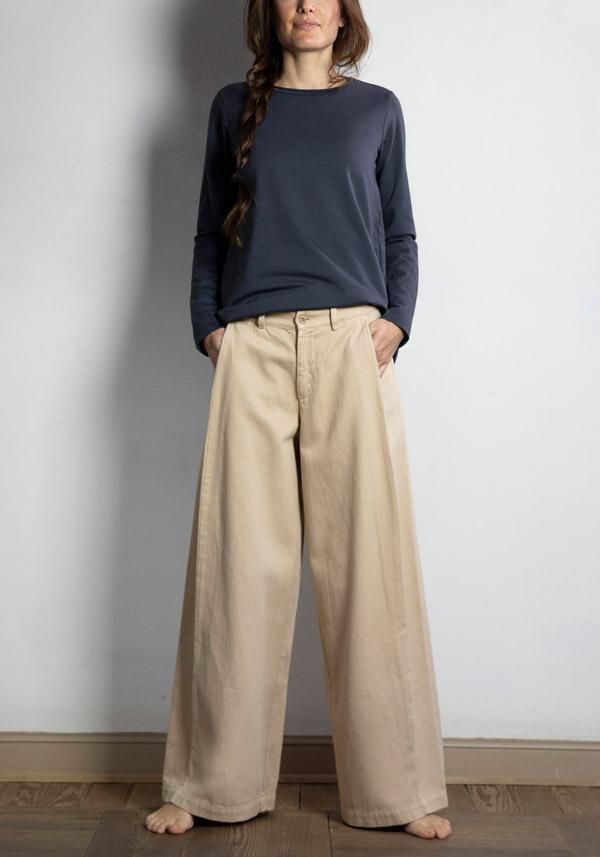 Rose & Lini LABO ART COTTON “DIAGONALE” PEPPER PANTS