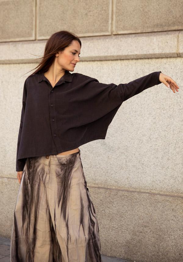 Rose & Lini LABO ART COTTON “TINA” BARK SHIRT