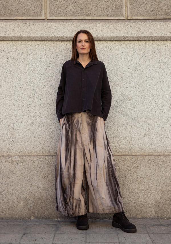Rose & Lini LABO ART COTTON “TINA” BARK SHIRT