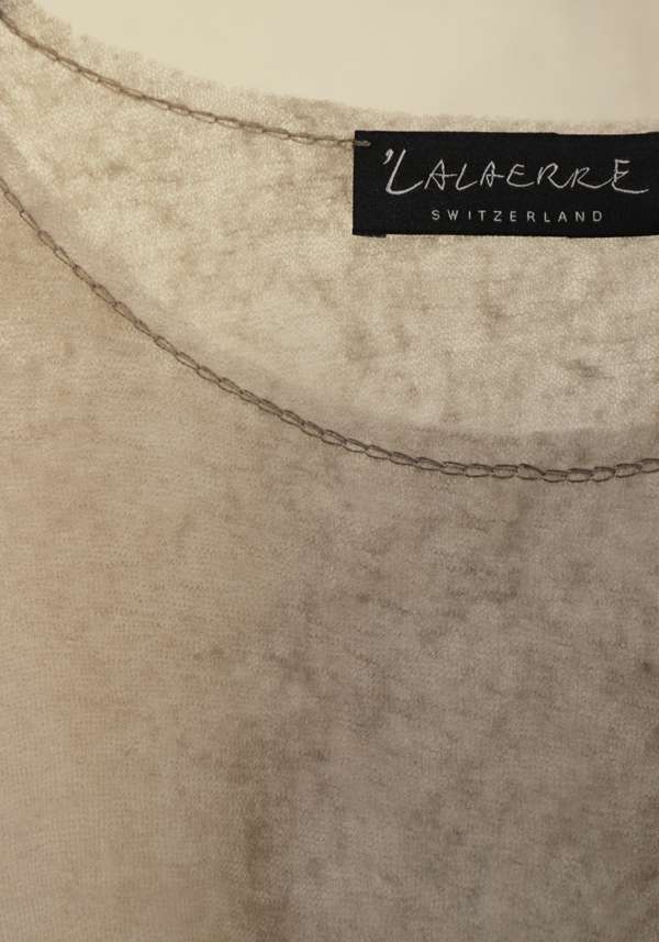 Rose & Lini LALAERRE CASHMERE “FRINGES PONCHO” BEIGE