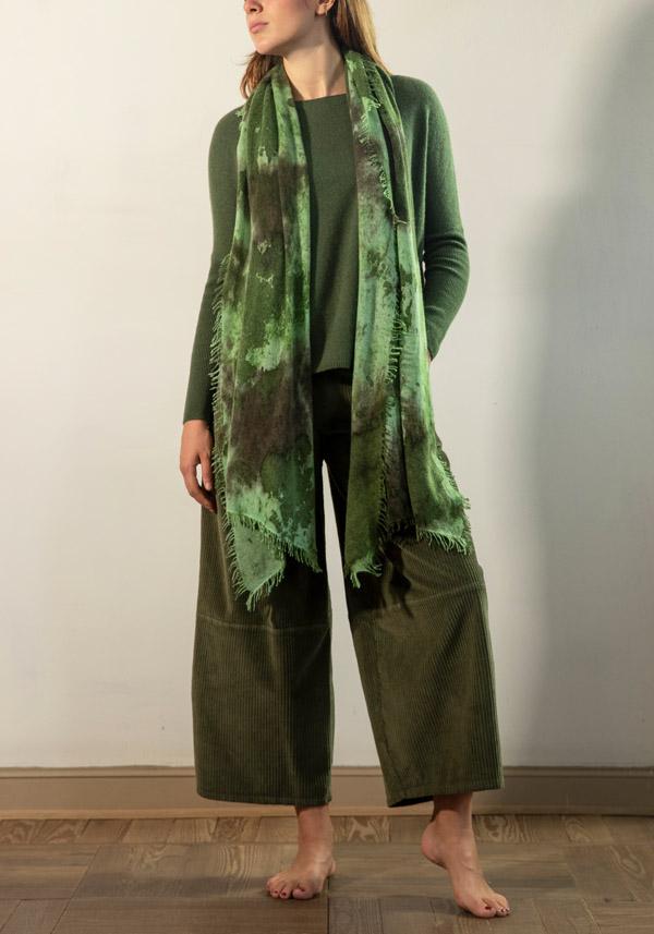Rose & Lini LALAERRE CASHMERE “SCARF 20.16” GREEN