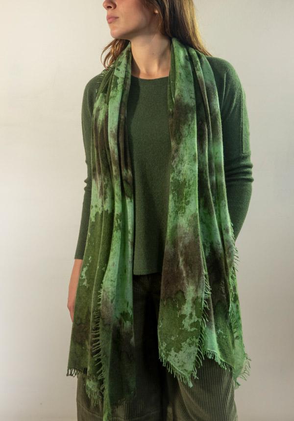 Rose & Lini LALAERRE CASHMERE “SCARF 20.16” GREEN