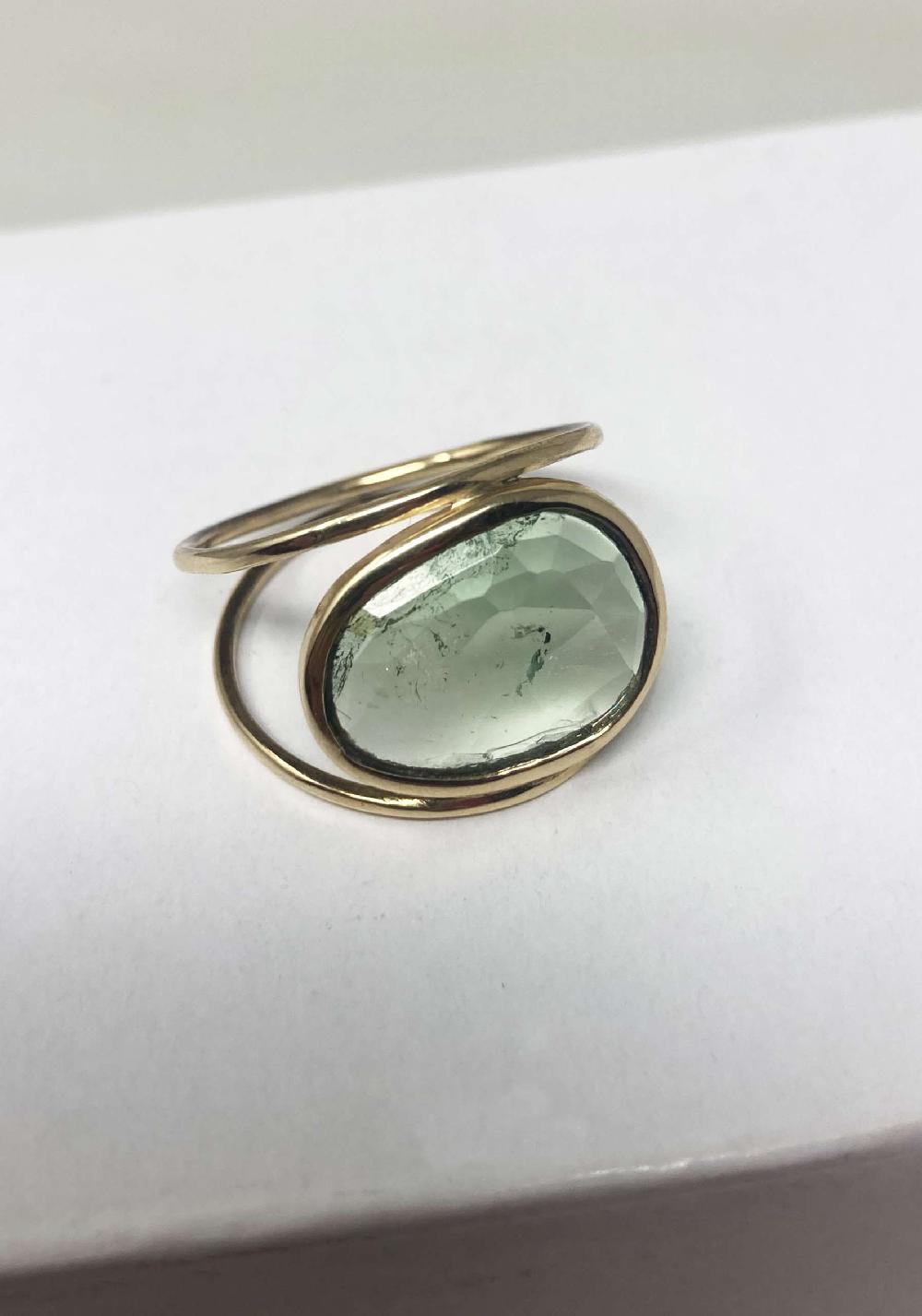 Rose & Lini MAITEA “DOUBLE RING” GOLD & GREEN