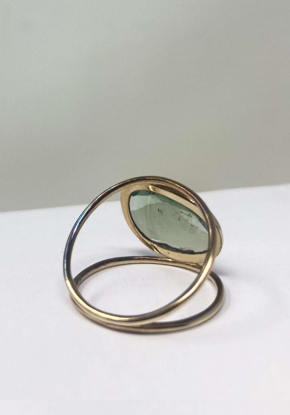 Rose & Lini MAITEA “DOUBLE RING” GOLD & GREEN