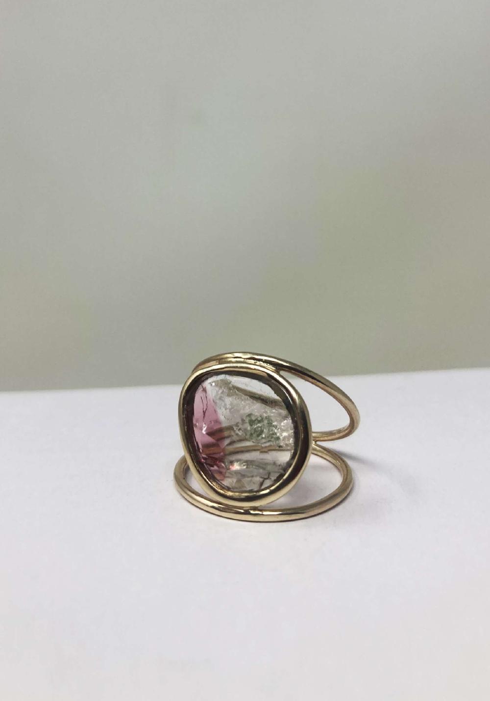 Rose & Lini MAITEA “DOUBLE RING” GOLD & WATERMELL