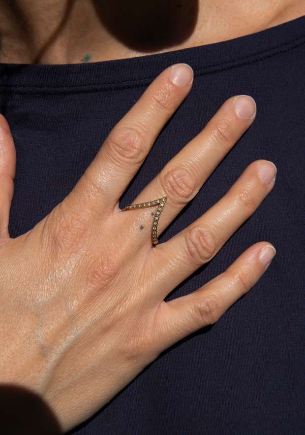 Rose & Lini MAITEA “HEART” GOLD & DIAMONDS RING